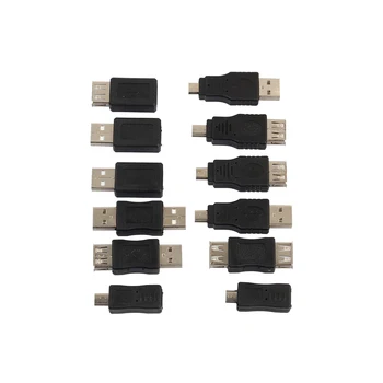 2019 Novo Portátil 12pcs Adaptadores, Kit de 12 em 1 OTG USB2.0 Misturar F/M Mini Adaptador Conversor USB Macho para Fêmea para Micro USB para PC  5