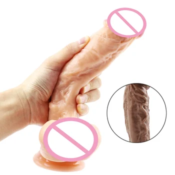 23*4.5 cm Artificial do Pênis Feminino Masturbação Barato Macio Vibrador, Com ventosa Pau Grande Brinquedos Sexuais Para a Mulher Adulta de Produtos do Sexo  10