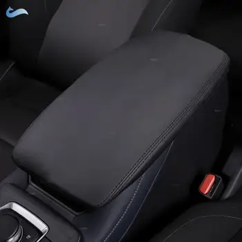 Acessórios do carro Preto de Microfibra Couro Interior Consola Central com apoio de Braço Tampa da Caixa de Guarnição Para Mazda CX-30 CX30 2020 2021  5