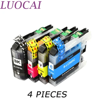 LuoCai 4 peças LC567 LC565 LC567XLBK LC565XL Compatível com cartuchos De tinta brother MFC - J2310 J2510 J3520 J3720 impressoras  0