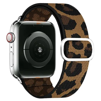 Scrunchie Cinta Para Apple faixa de relógio de 40mm de 38mm 44mm 42mm Bohemia cinto Elástico solo loop pulseira iWatch 1 2 3 4 5 SE 6  10